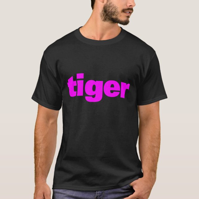 COREY TIGER 80's PINK TIGER EINFACH T-Shirt (Vorderseite)