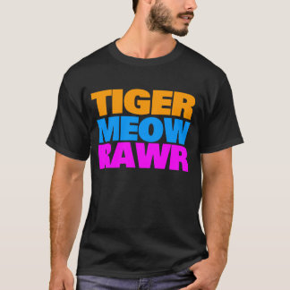 COREY TIGER 80'S TRICOLOR MEOW RAWR T-Shirt