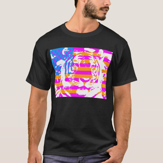 COREY TIGER 80's USA TIGER FACE T-Shirt (Vorderseite)
