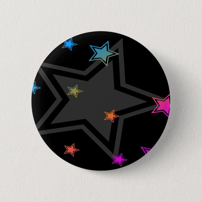 COREY TIGER ACHTGHTIES RETRO DISCO STARS BUTTON (Vorderseite)