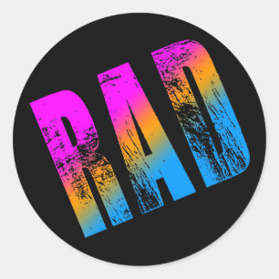 COREY TIGER-RETRO-KRASSE der 80er Jahre Runder Aufkleber