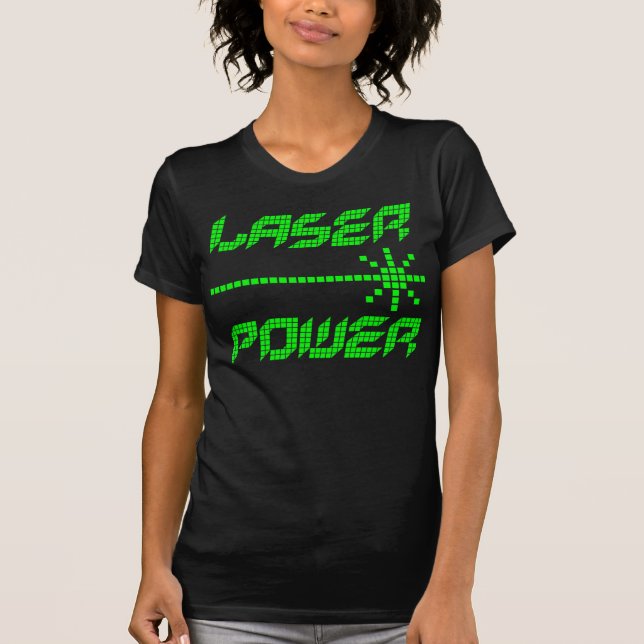 COREY TIGER RETRO LASER POWER der 80er Jahre T-Shirt (Vorderseite)