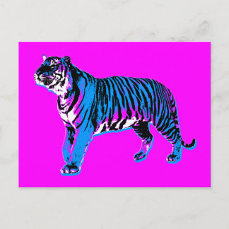 COREY TIGER RETRO VINTAG WILD TIGER DER 80er Jahre Postkarte