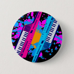 Corey Tigerachtziger jahre Retro Keytar Button