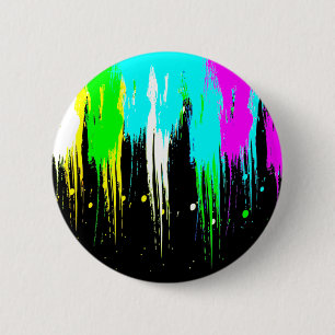Corey Tigerachtziger jahre Vintager Farben-Tropfen Button