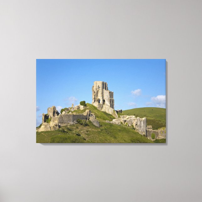 Corfe Castle, Corfe, Dorset, England Leinwanddruck (Vorderseite)
