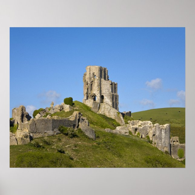 Corfe Castle, Corfe, Dorset, England Poster (Vorne)