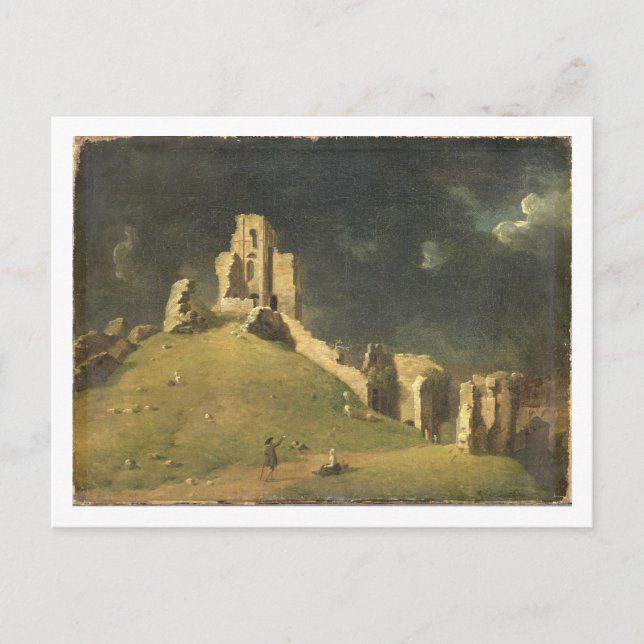 Corfe Castle, Dorset, 1764 (Öl auf Leinwand) Postkarte (Vorderseite)