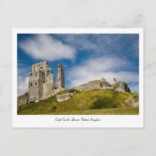 Corfe Castle, Dorset, Vereinigtes Königreich Postkarte