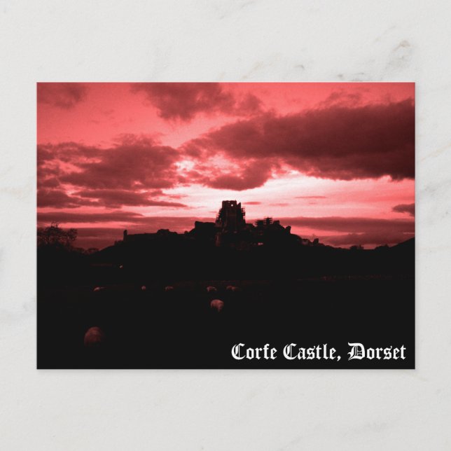 Corfe Castle Postkarte (Vorderseite)