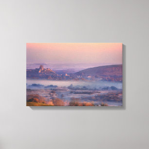Corfe Schloss-Sonnenaufgang Leinwanddruck
