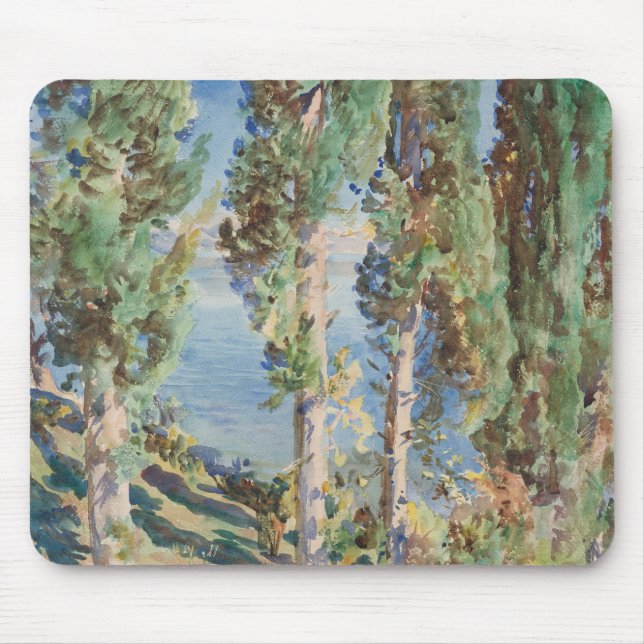 Corfu Cypresses von John Singer Sargent Mousepad (Vorne)