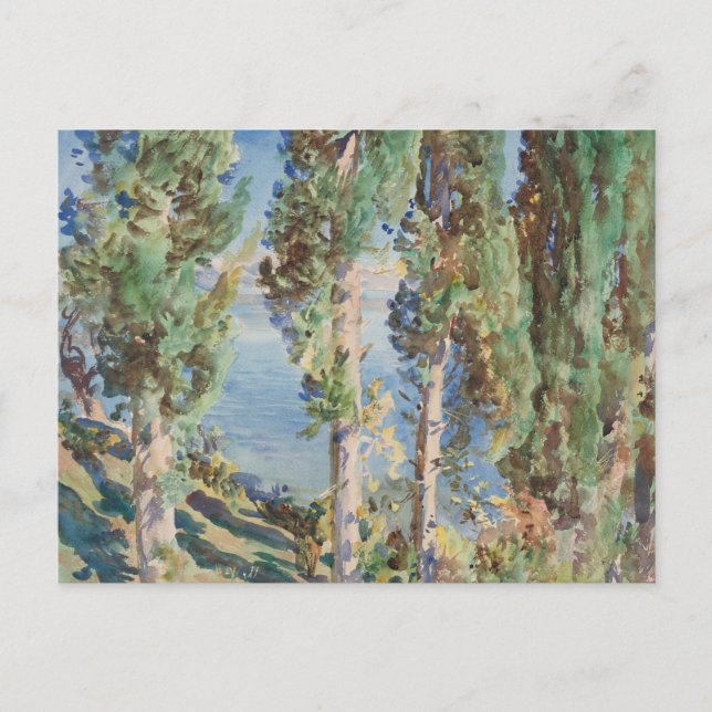 Corfu Cypresses von John Singer Sargent Postkarte (Vorderseite)