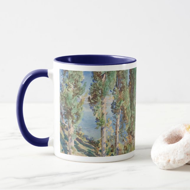 Corfu Cypresses von John Singer Sargent Tasse (Mit Donut)