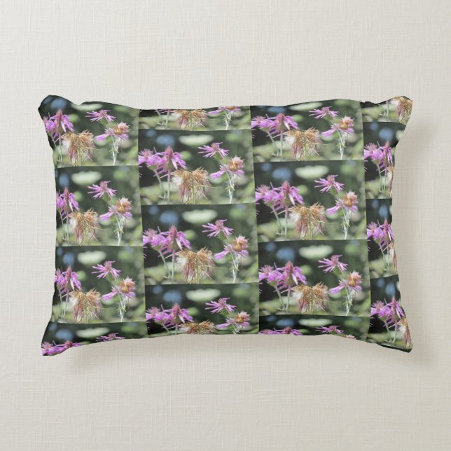 Corfu Lilac Wildblumen Akzent Dekokissen (Vorderseite)