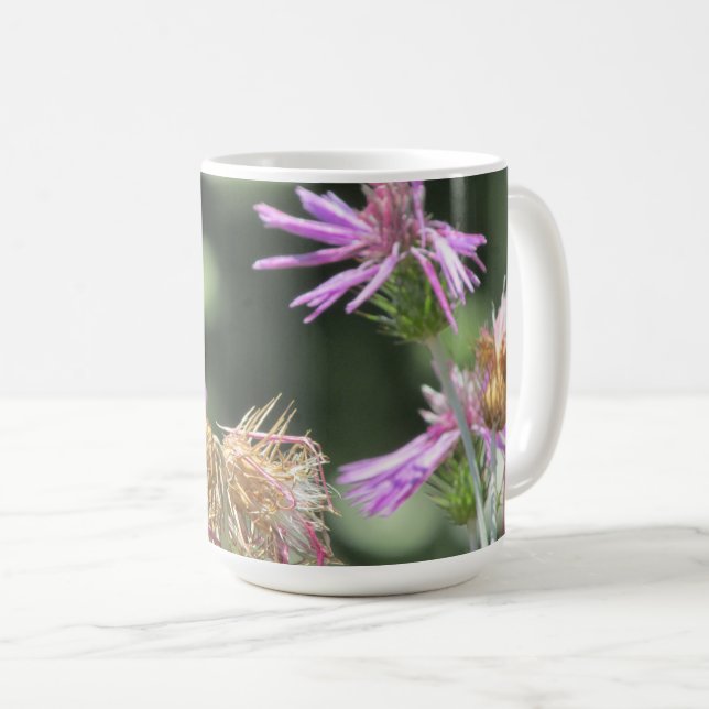 Corfu Lilac Wildblumen Kaffeetasse (VorderseiteRechts)