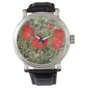 Corfu Red Poppies Armbanduhr