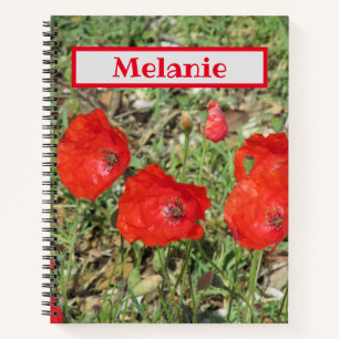 Corfu Red Poppies Notizbuch