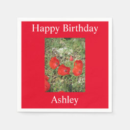 Corfu Red Poppies Serviette