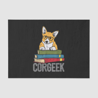 Corgeek Book Lover Welsh Corgi Funny Nerd Dog Seidenpapier