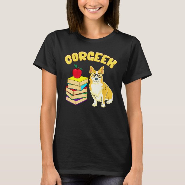 Corgeek Corgi-Wortspiel T-Shirt (Vorderseite)