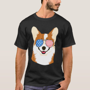 Corgi 4. Juli Amerikanisch Usa Patriotischer Hund T-Shirt