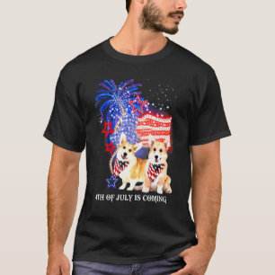 Corgi 4. Juli kommt Amerikanische Flagge Patrioti T-Shirt