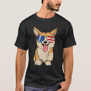 Corgi 4. Juli Sonnenbrille Männer Frauen USA Ameri T-Shirt