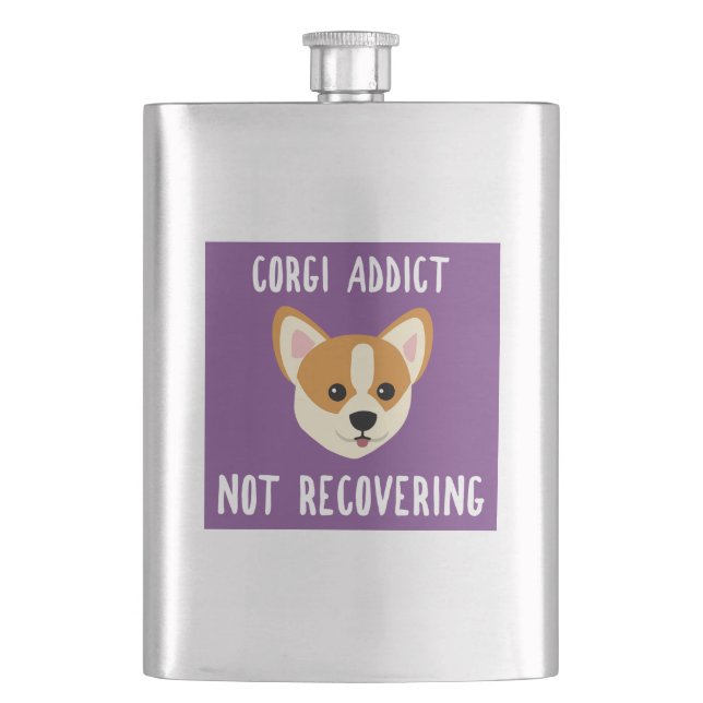 Corgi Addict nicht wiederherstellen Flachmann (Vorderseite)
