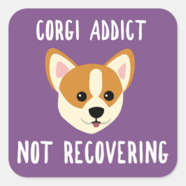 Corgi Addict nicht wiederherstellen Quadratischer Aufkleber