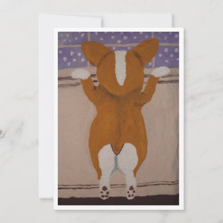 Corgi am Fenster Einladung