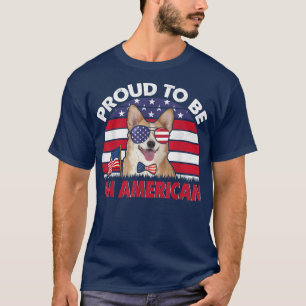 Corgi American Proud Funny American Flag Niedliche T-Shirt