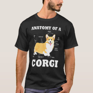 Corgi Anatomie Hund Hundi Haustier T-Shirt