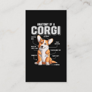 Corgi Anatomy Funny Dog Visitenkarte