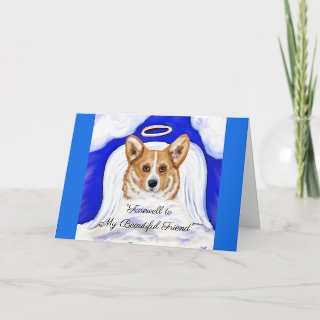 Corgi Angel Karte (Vorderseite)