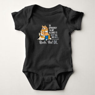 Corgi Anscheinend darf ich keine Hunde adoptieren Baby Strampler