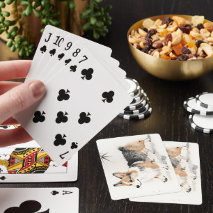 Corgi Aquarell – Whimsical japanische Tinte Hundek Spielkarten