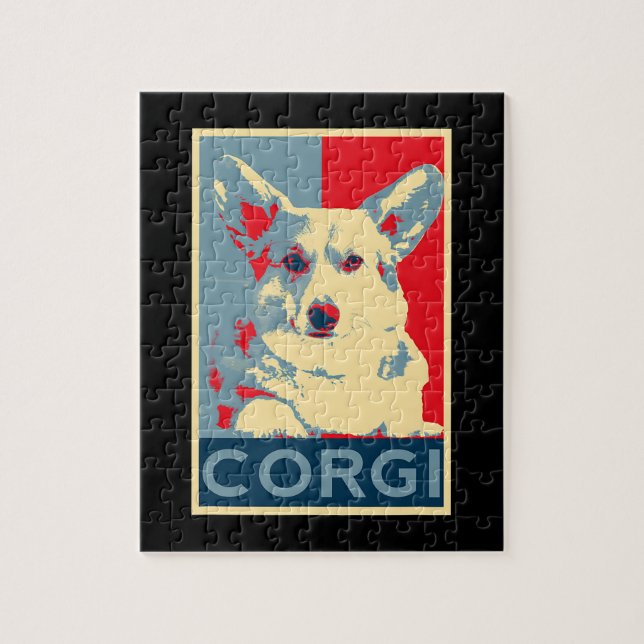 Corgi Art Hund für Fans von Corgis Puzzle (Vertikal)