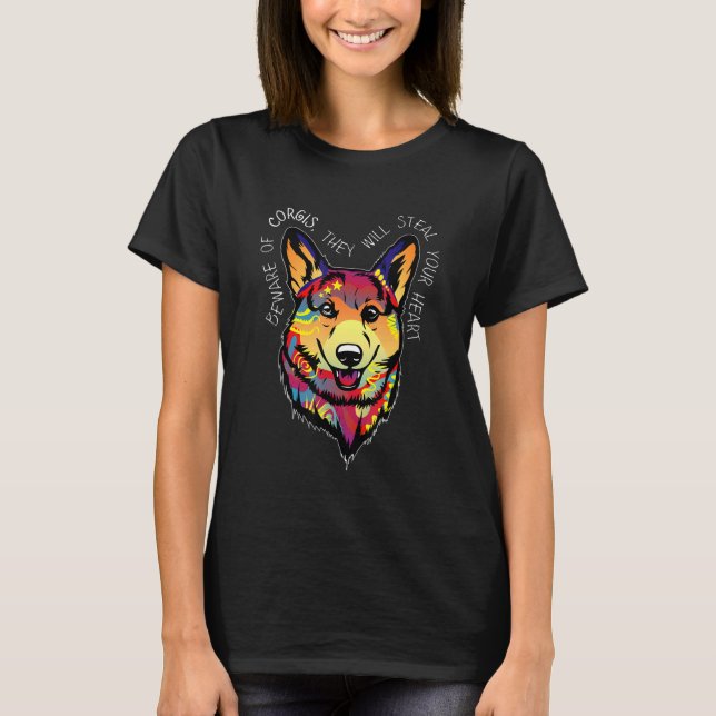 Corgi Artwork Painting T-Shirt (Vorderseite)