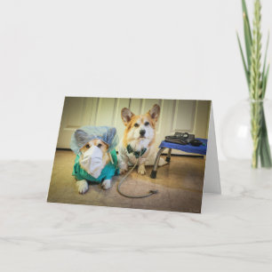 Corgi Arzt und Krankenschwester Führe Dich Bald Wi Karte