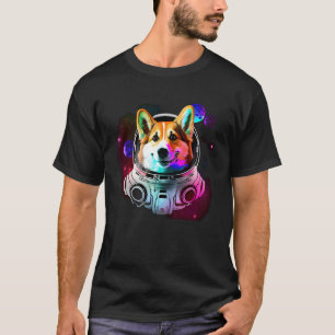 Corgi-Astronautenhund im Weltraum  Kosmische Erkun T-Shirt