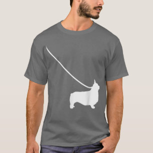 Corgi auf einem LeashDog Mama Vater für Haustiere T-Shirt