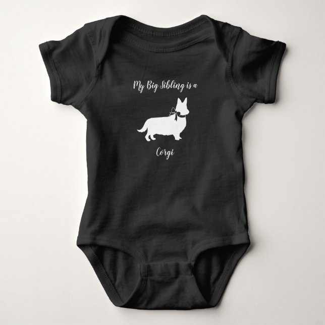 Corgi Baby Shower Dog Strampler (Vorderseite)