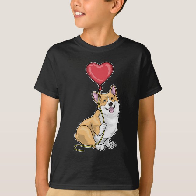 Corgi Balloon T-Shirt (Vorderseite)
