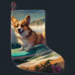 Corgi Beach Surfmalerei Kleiner Weihnachtsstrumpf<br><div class="desc">Tauchen Sie ein in die spielerische Welt des Kaninchen-Abenteuers mit diesem faszinierenden Bild. Ein gepflegter Hund geht zu den Wellen und reitet geschickt auf einem sonnengeküssten Strand. Das lebendige Kunstwerk vereint wunderbar das Wesentliche der Erregung am Strand, während der Hund furchtlos auf den Wellen reitet und den Geist von Spaß...</div>