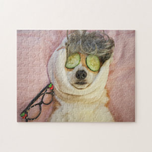 Corgi beim Wellness-Center-Puzzle Puzzle