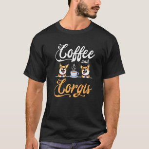 Corgi-Bekleidung für Corgi-Hund Koffein Kaffee und T-Shirt