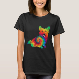 Corgi-Besitzer-Bekleidung psychedelische Kunst Hip T-Shirt