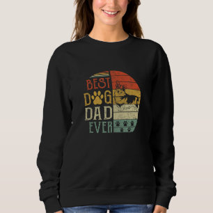 Corgi Best Hund Vater je Vintag Vatertag Retro Sweatshirt