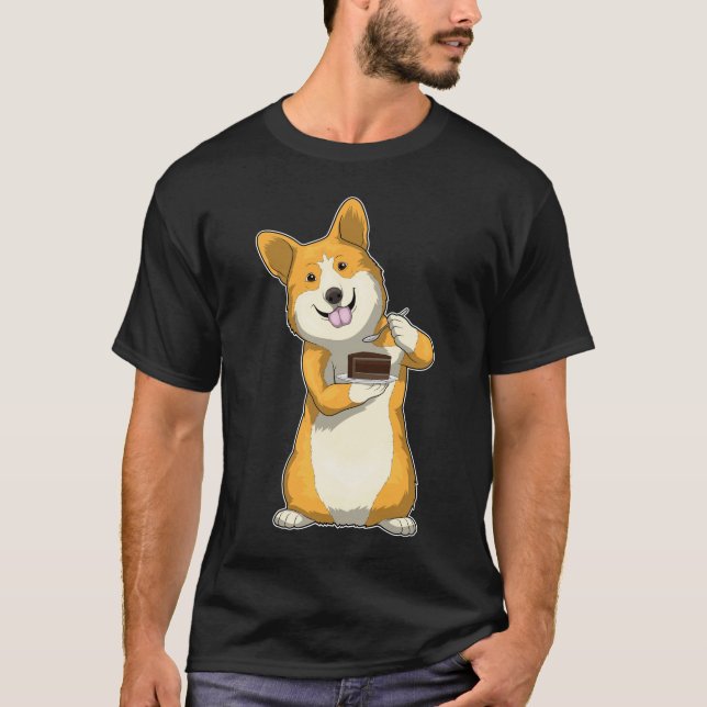 Corgi Birthday Cake T-Shirt (Vorderseite)
